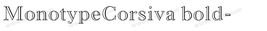 MonotypeCorsiva bold字体转换